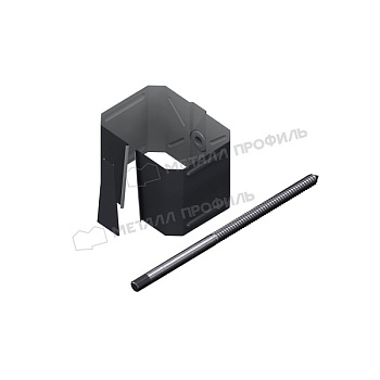 Держатель трубы на кирпич, Металл Профиль Бюджет, Ø102х76 мм, RAL 7024