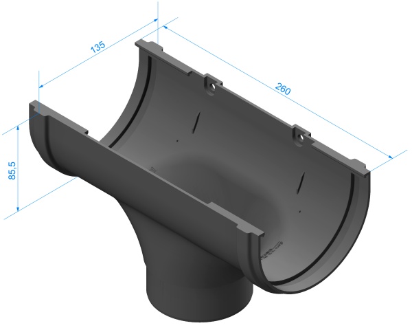 Воронка желоба, Docke Premium, Ø120/85 мм, цвет: пломбир