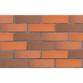 Кирпич облицовочный клинкерный ЛСР, 0.71НФ пустотелый, Ричмонд красный флэш, винтаж, М300, 250х85х65 мм