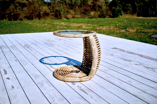 Столик боковой Mokka Majorca, из искусственного ротанга цвет: соломенный