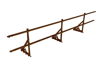 Ограждение кровельное для фальцевой кровли Roofsystems Prestige Master фальц, H=600 мм RAL 8017, L=3000 мм