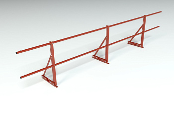 Ограждение кровельное для фальцевой кровли Roofsystems Econom фальц, H=600 мм RAL 3009, L=3000 мм