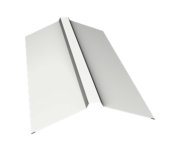 GL Планка конька прямоугольного, 150х30х150 мм 0.4 мм, PE, RAL 9003, L=3000 мм