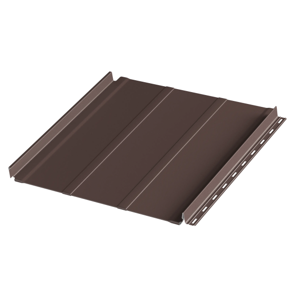 Фальцевая панель Aquaclick, Силуэт 2, с подгибом 0.5 мм, Polyester, Zn 140 г/м², RAL 8017