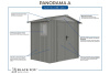 Сарай металлический Black Fox Panorama A , 3.2 м²